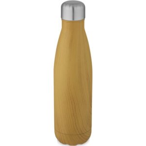 Cove 500 ml vacuum insulated stainless steel bottle with wood print