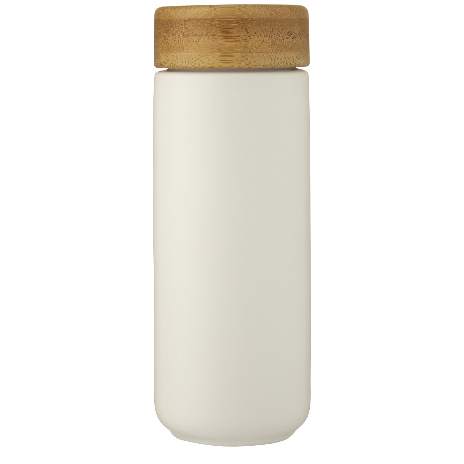 Lumi 300 ml ceramic tumbler with bamboo lid - Image 2