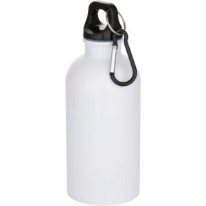 Oregon 400 ml sublimation RCS recycled single wall stainless steel water bottle with carabiner