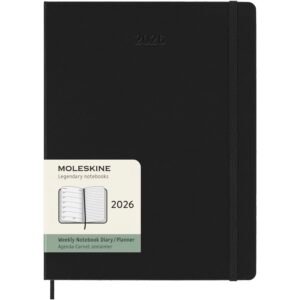 Moleskine hard cover 12 month XL weekly planner