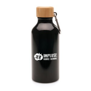400ml Aluminium and Bamboo Pollock Drinks Bottle