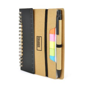 3-IN-1 NATURAL NOTEBOOK WITH RECYCLED PAPER