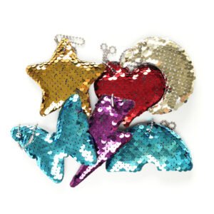 Sparkle Sequin Keyring – Star, Heart, Rainbow, Butterfly & More